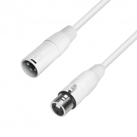 Adam Hall Cables K4 MMF 0250 SNOW Mikrofonkabel XLR male auf XLR female 2,5 m weiß