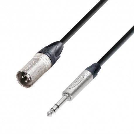 Adam Hall Cables K5 BMV 0500 Mikrofonkabel Neutrik XLR male auf 6,3 mm Klinke stereo 5 m
