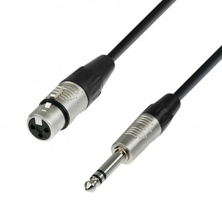 Adam Hall Cables K4 BFV 0150 Mikrofonkabel REAN XLR Female auf 6,3 mm Klinke Stereo 1,5 m
