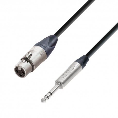 Adam Hall Cables K5 BFV 0050 Mikrofonkabel Neutrik XLR female auf 6,3 mm Klinke stereo 0,5 m