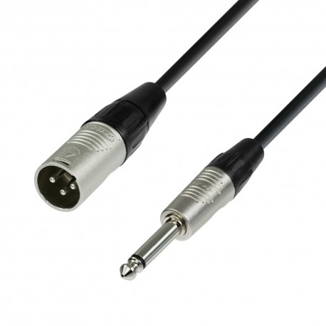 Adam Hall Cables K4 MMP 0150 Mikrofonkabel REAN XLR male auf 6,3 mm Klinke mono 1,5 m