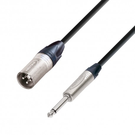 Adam Hall Cables K5 MMP 0150 Mikrofonkabel Neutrik XLR male auf 6,3 mm Klinke mono 1,5 m