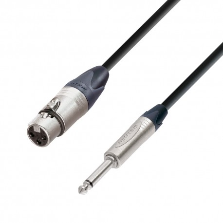 Adam Hall Cables K5 MFP 0300 Mikrofonkabel Neutrik XLR female auf 6,3 mm Klinke mono 3 m