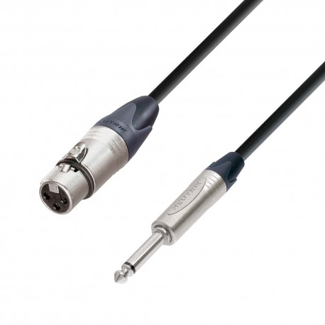 Adam Hall Cables K5 MFP 1000 Mikrofonkabel Neutrik XLR female auf 6,3 mm Klinke mono 10 m