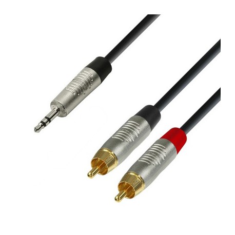 Adam Hall Cables K4YWCC0150 1,5 m Mini Klinke Stereo auf 2 x Cinch Male