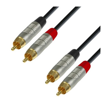 Adam Hall Cables Audio cable 2x RCA male - 2x RCA male 3 m