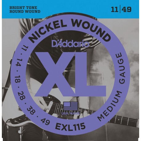 D'Addario XL E-Gitarrensaiten Nickel Round Wound Medium Gauge 11 EXL115
